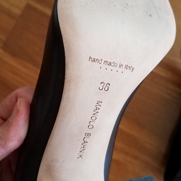 Manolo Blahnik brown leather pumps with 95mm heel size 6 - Picture 4 of 8